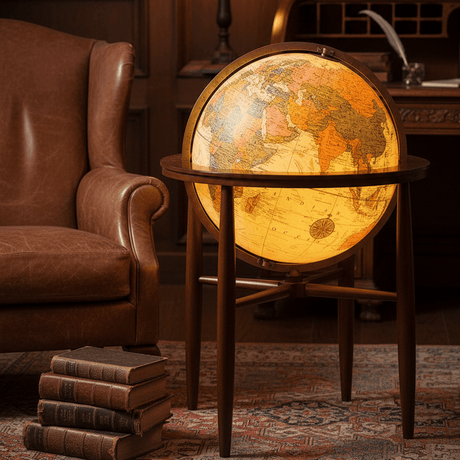 Replogle Finley 20 - Inch Antique Ocean Illuminated Floor Globe - Floor Globes - GlobeStore.com - 65032