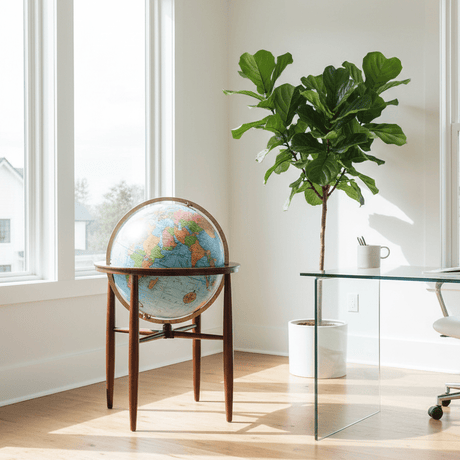 Replogle Finley 20 - Inch Blue Ocean Illuminated Floor Globe - Floor Globes - GlobeStore.com - 65132