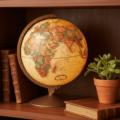 Replogle Franklin 12 - Inch Antique Ocean Raised Relief Desktop Globe - Desk Globes - GlobeStore.com - 31501