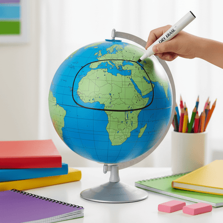 Replogle Geographer 12 - Inch Write - and - Erase Desktop Globe - Globes for Kids - GlobeStore.com - 81506