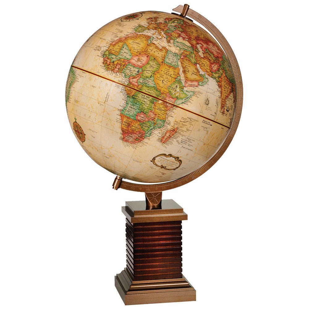 Replogle Glencoe 12 - Inch Antique Ocean Raised Relief Desktop Globe - Desk Globes - GlobeStore.com - 31546