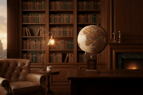 Replogle Glencoe 12 - Inch Antique Ocean Raised Relief Desktop Globe - Desk Globes - GlobeStore.com - 31546