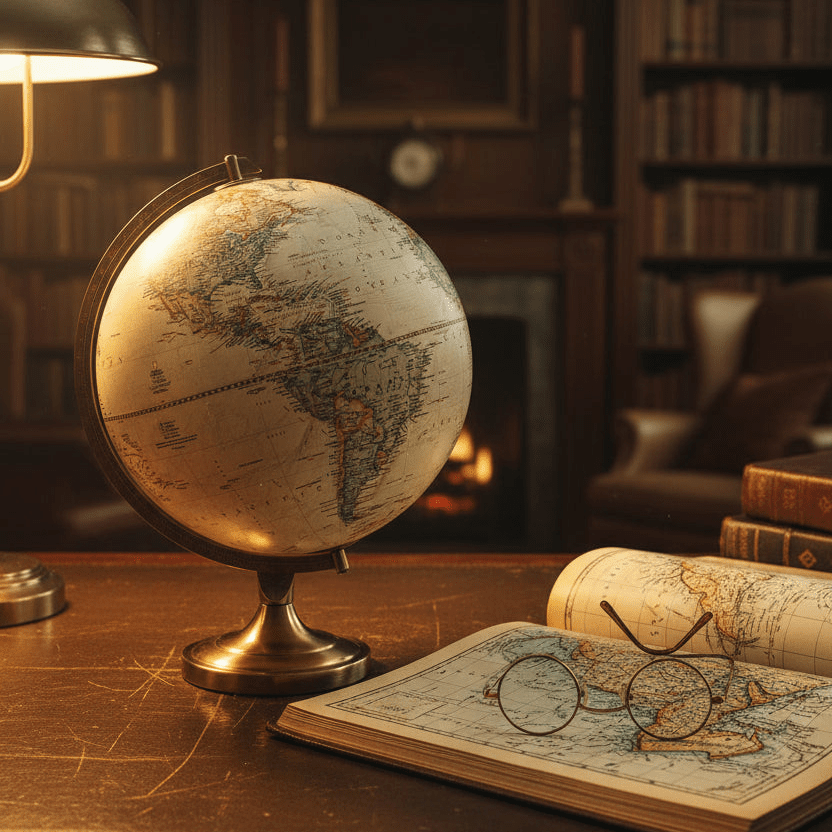 Replogle Grosvenor 12 - Inch Antique Desktop Globe (National Geographic Series) - Desk Globes - GlobeStore.com - 39503