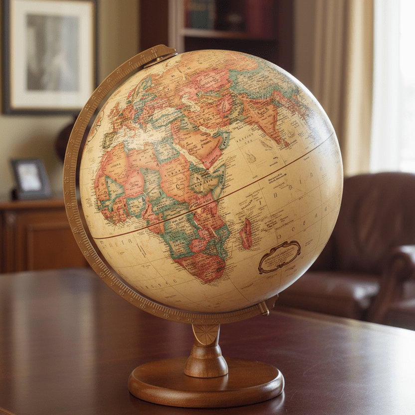 Replogle Hastings 12 - Inch Antique Ocean Raised Relief Desktop Globe - Desk Globes - GlobeStore.com - 31509