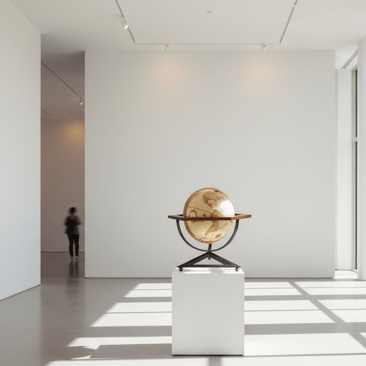 Replogle Hexagon 12 - Inch Antique Ocean Desktop Globe (Frank Lloyd Wright Collection) - Desk Globes - GlobeStore.com - 31821