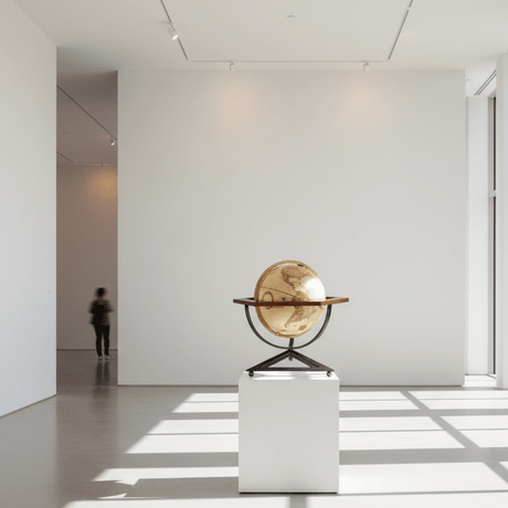 Replogle Hexagon 12 - Inch Antique Ocean Desktop Globe (Frank Lloyd Wright Collection) - Desk Globes - GlobeStore.com - 31821