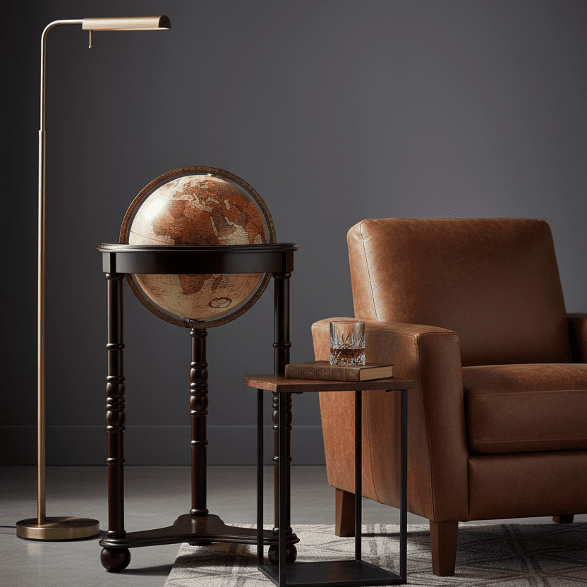 Replogle Lancaster 12 - Inch Bronze Metallic Raised Relief Floor Globe - Floor Globes - GlobeStore.com - 37806