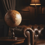 Replogle Leather Expedition 12 - Inch Genuine Leather Raised Relief Desktop Globe - Desk Globes - GlobeStore.com - 35522