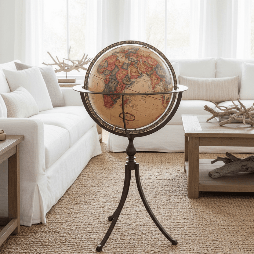 Replogle Marin 16 - Inch Antique Ocean Raised Relief Floor Globe - Floor Globes - GlobeStore.com - 22836