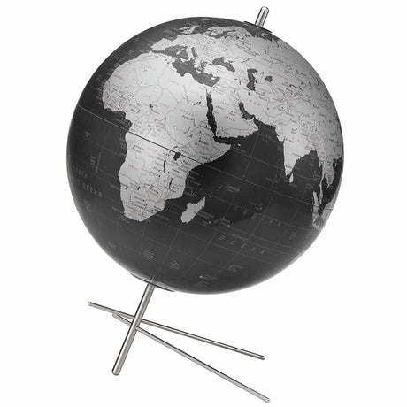Replogle Mikado 12 - Inch Slate Grey Desktop Globe with Stainless Steel Base - Desk Globes - GlobeStore.com - 85000