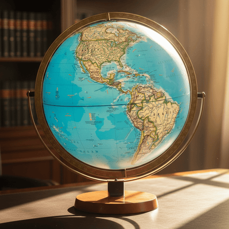 Replogle Nicollet 16 - Inch Illuminated Desktop Globe (National Geographic Series) - Desk Globes - GlobeStore.com - 87807