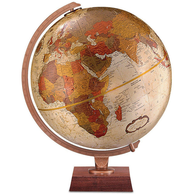 Replogle Northwoods 12 - Inch Bronze Metallic Raised Relief Desktop Globe - Desk Globes - GlobeStore.com - 37527