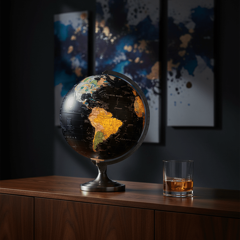 Replogle Orion 12 - Inch Black Illuminated Desktop Globe - Desk Globes - GlobeStore.com - 81501