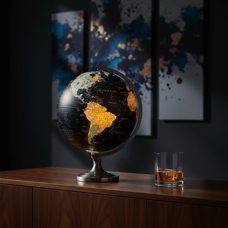 Replogle Orion 12 - Inch Black Illuminated Desktop Globe - Desk Globes - GlobeStore.com - 81501