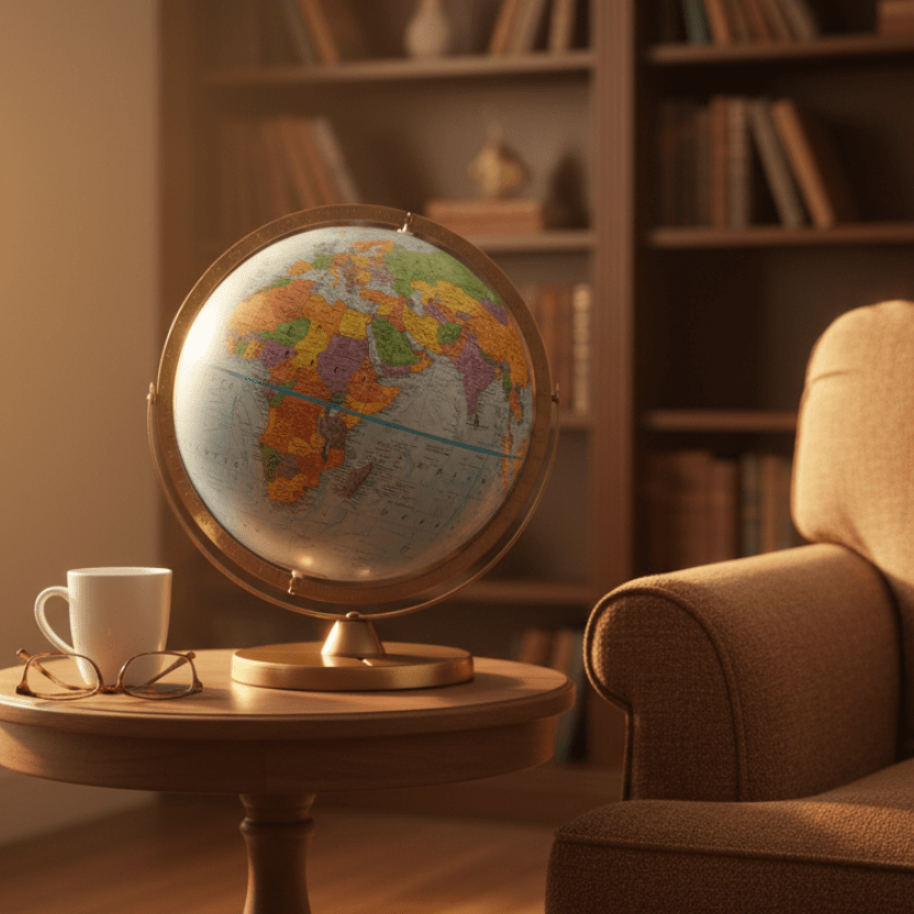 Replogle Pioneer 12 - Inch Blue Ocean Raised Relief Desktop Globe - Globes for Kids - GlobeStore.com - 30801