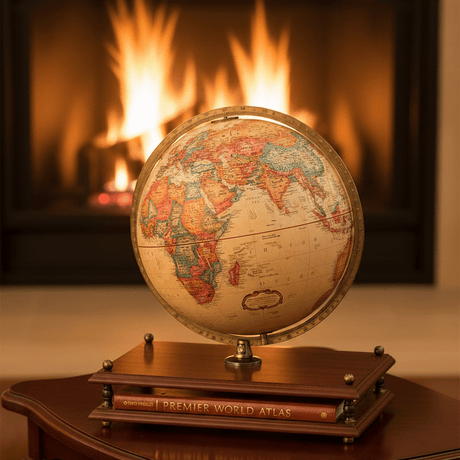 Replogle Premier 12 - Inch Antique Ocean Raised Relief Desktop Globe - Desk Globes - GlobeStore.com - 31625