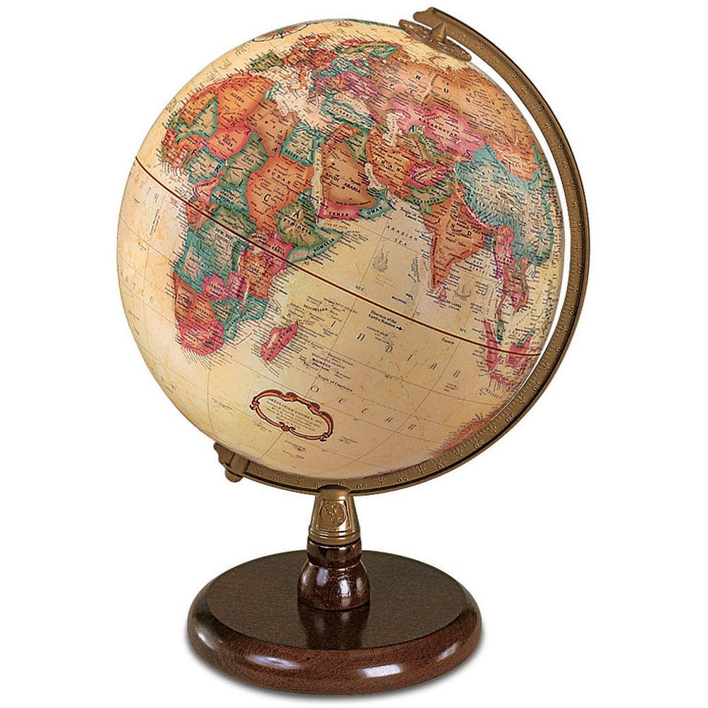 Replogle Quincy 9-Inch Antique Ocean Raised Relief Desktop Globe