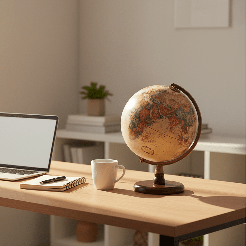 Replogle Quincy 9 - Inch Antique Ocean Raised Relief Desktop Globe - Desk Globes - GlobeStore.com - 51510