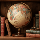 Replogle Quincy 9 - Inch Antique Ocean Raised Relief Desktop Globe - Desk Globes - GlobeStore.com - 51510