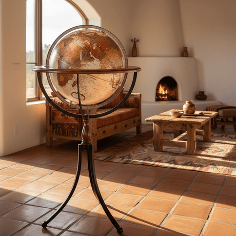 Replogle Santa Fe 16 - Inch Antique Ocean Floor Globe - Floor Globes - GlobeStore.com - 27812