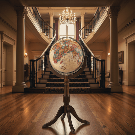 Replogle Sherbrooke II 16 - Inch Antique Ocean Floor Globe - Floor Globes - GlobeStore.com - 22716