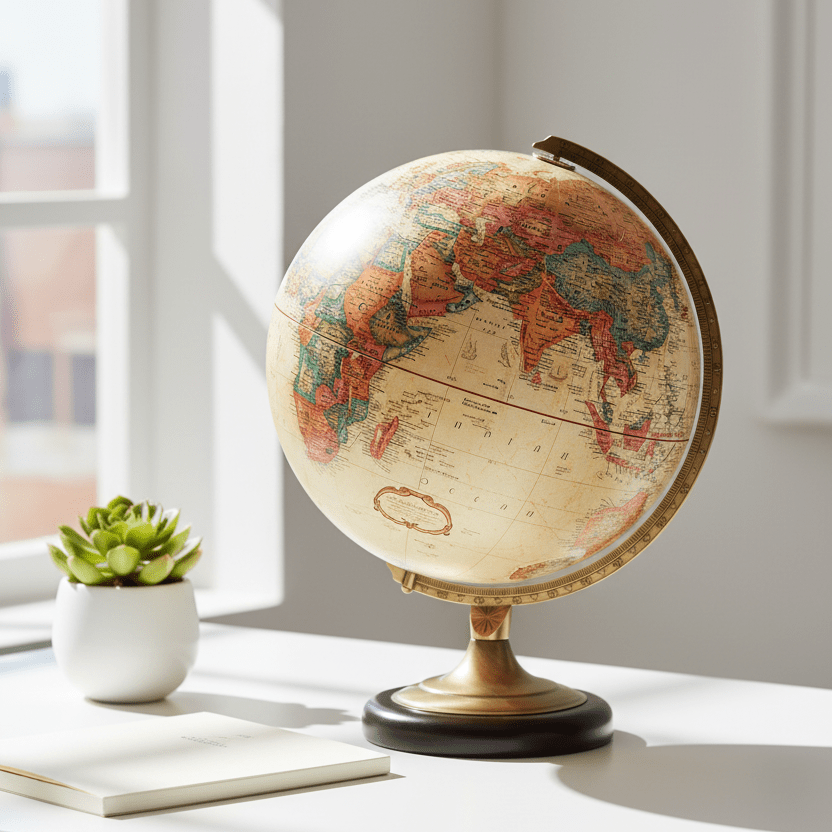 Replogle Sierra 12 - Inch Antique Ocean Raised Relief Desktop Globe - Desk Globes - GlobeStore.com - 31516