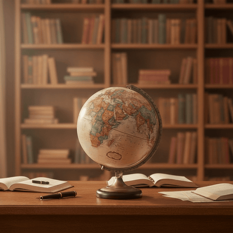 Replogle Sierra 12 - Inch Antique Ocean Raised Relief Desktop Globe - Desk Globes - GlobeStore.com - 31516