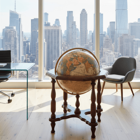 Replogle Statesman 20 - Inch Antique Ocean Illuminated Floor Globe - Floor Globes - GlobeStore.com - 65025