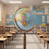 Replogle Treasury 12 - Inch Blue Ocean Raised Relief Convertible Floor Globe - Globes for Kids - GlobeStore.com - 30803