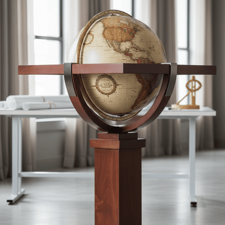 Replogle Wright 16 - Inch Antique Ocean Floor Globe (Frank Lloyd Wright Collection) - Floor Globes - GlobeStore.com - 22712