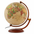 Waypoint Geographic Andorra 12-inch illuminated antique ocean globe with solid wood stand and full swing meridian
