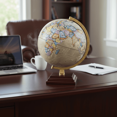 Waypoint Geographic Atlantic Plus 12 - Inch Illuminated Desktop Globe - Desk Globes - GlobeStore.com - WP21014
