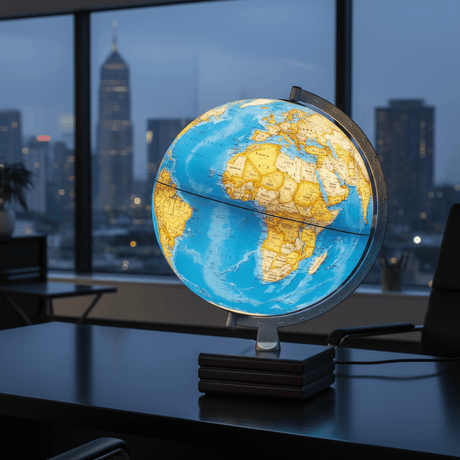Waypoint Geographic Aviator Plus 12 - Inch Illuminated Desktop Globe - Desk Globes - GlobeStore.com - WP21004