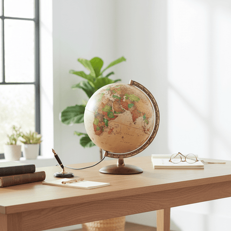 Waypoint Geographic Como 12 - Inch Illuminated Desktop Globe - Desk Globes - GlobeStore.com - WP21102