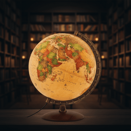 Waypoint Geographic Como 12 - Inch Illuminated Desktop Globe - Desk Globes - GlobeStore.com - WP21102