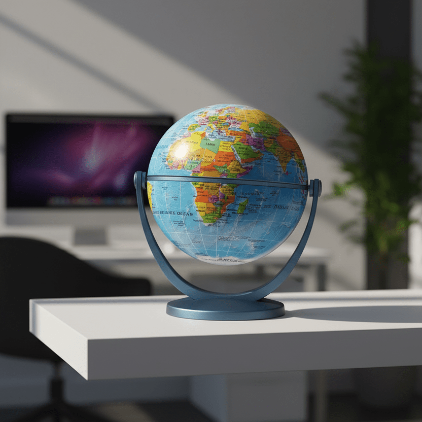 Waypoint Geographic GyroGlobe 4 - Inch Blue Ocean Desktop Globe - Globes for Kids - GlobeStore.com - WP50200