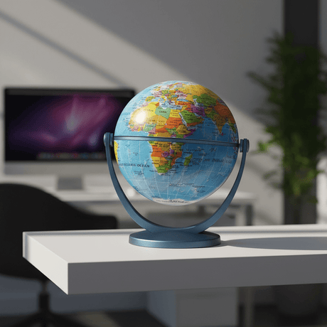 Waypoint Geographic GyroGlobe 4 - Inch Blue Ocean Desktop Globe - Globes for Kids - GlobeStore.com - WP50200