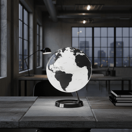 Waypoint Geographic Light & Color Designer Series 12 - Inch Illuminated Globe - Charcoal - Desk Globes - GlobeStore.com - WP40001
