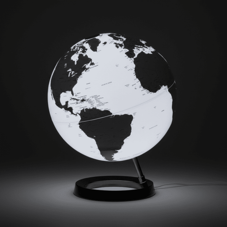 Waypoint Geographic Light & Color Designer Series 12 - Inch Illuminated Globe - Charcoal - Desk Globes - GlobeStore.com - WP40001