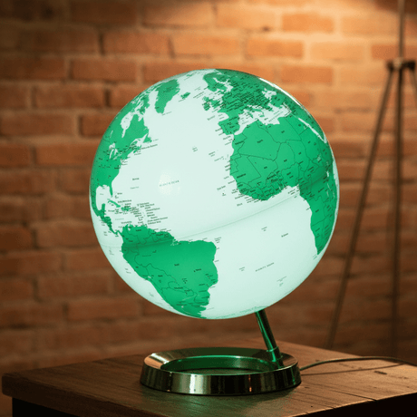 Waypoint Geographic Light & Color Designer Series 12 - Inch Illuminated Globe - Hot Green - Desk Globes - GlobeStore.com - WP40011