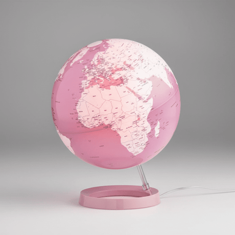 Waypoint Geographic Light & Color Designer Series 12 - Inch Illuminated Globe - Pink - Desk Globes - GlobeStore.com - WP40006