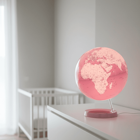 Waypoint Geographic Light & Color Designer Series 12 - Inch Illuminated Globe - Pink - Desk Globes - GlobeStore.com - WP40006