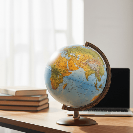 Waypoint Geographic Lugano 12 - Inch Illuminated Desktop Globe - Desk Globes - GlobeStore.com - WP21101