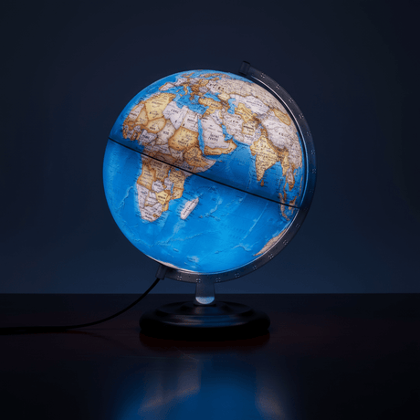 Waypoint Geographic Mariner Plus 12 - Inch Illuminated Desktop Globe - Desk Globes - GlobeStore.com - WP21011