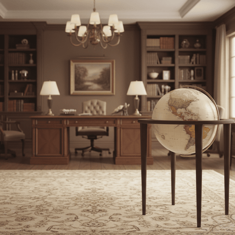 Waypoint Geographic Normandy 16 - Inch Antique Ocean Floor Globe - Floor Globes - GlobeStore.com - WP61115