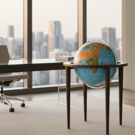 Waypoint Geographic Normandy 16 - Inch Blue Ocean Floor Globe - Floor Globes - GlobeStore.com - WP61114