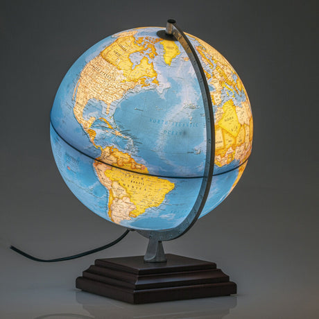Waypoint Geographic Odyssey Plus 12 - Inch Illuminated Desktop Globe - Desk Globes - GlobeStore.com - WP21008