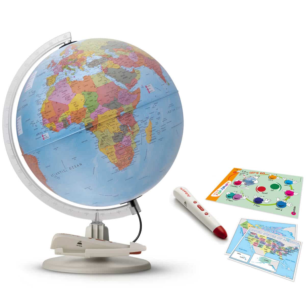 Waypoint Geographic Parlamondo 12 - Inch Interactive Talking Globe - Globes for Kids - GlobeStore.com - WP19101