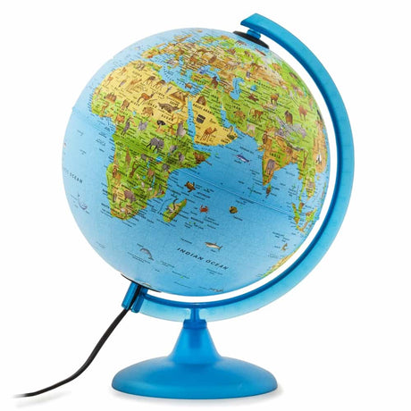 Waypoint Geographic Safari Explorer Blue Animals 10 - Inch Illuminated Globe - Globes for Kids - GlobeStore.com - WP12101
