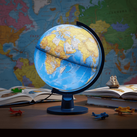 Waypoint Geographic Scout Plus 12 - Inch Illuminated Desktop Globe - Globes for Kids - GlobeStore.com - WP21001